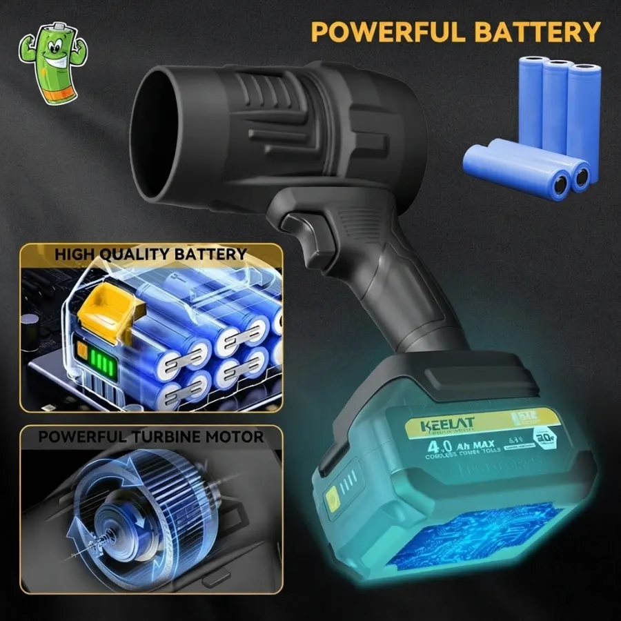 Baterai 4.0Ah berkualitas tinggi KEELAT Turbofan